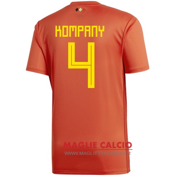 nuova maglietta belgio 2018 kompany 4 prima